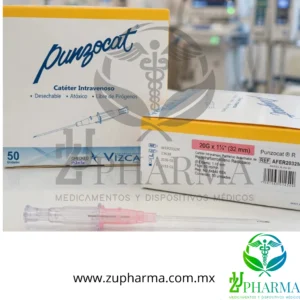 Punzocat (20G 1 1/4" x 32 mm) Catéter Intravenoso Periférico Radiopaco - Equipos Médicos Vizcarra
