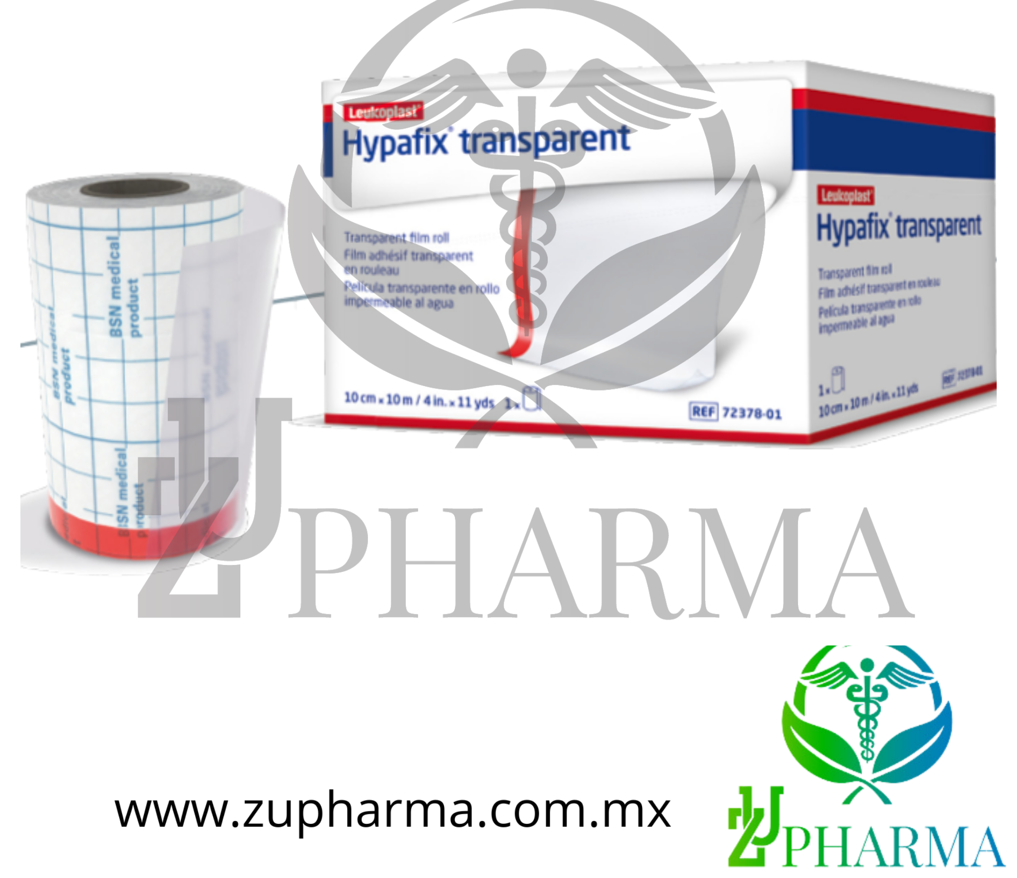 Hypafix Transparent Película Adhesiva Transparente e Impermeable para Fijación - BSN Medical