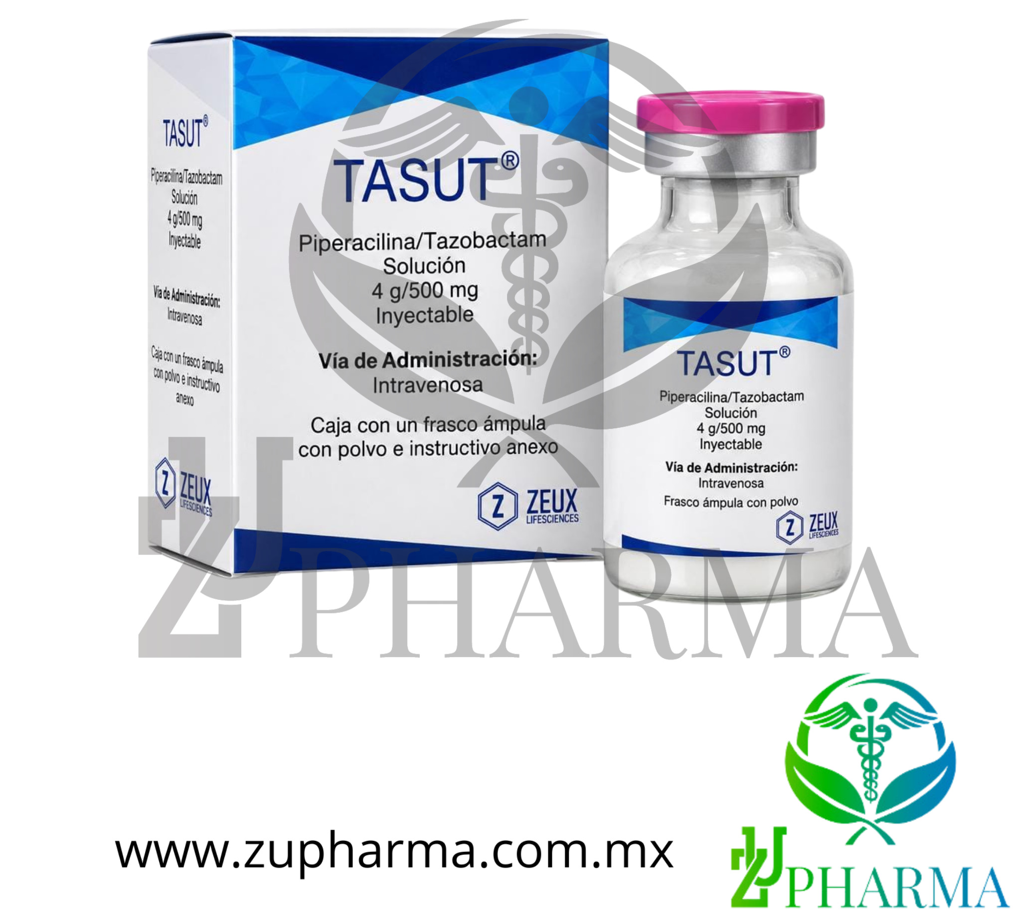 TASUT® Piperacilina / Tazobactam 4 g / 500 mg Solución Inyectable - Zeux Lifesciences
