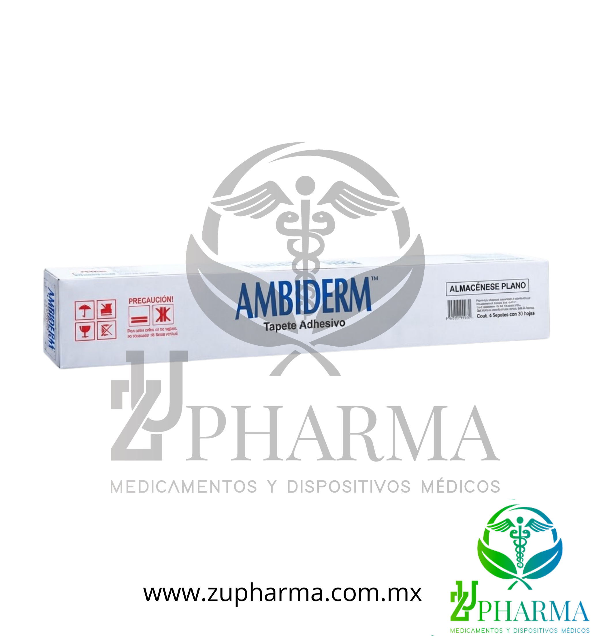 Tapete Adhesivo Antimicrobiano Ambiderm® – Caja con 4 Tapetes de 30 Hojas Removible