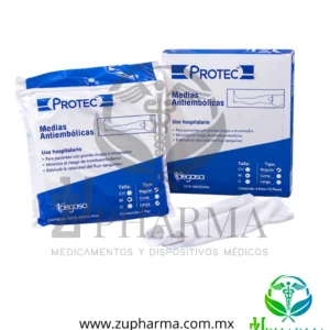 Medias Antiembólicas Protec® Degasa – Talla Mediana Regular (Presentación Par Individual y Caja con 6 Pares)
