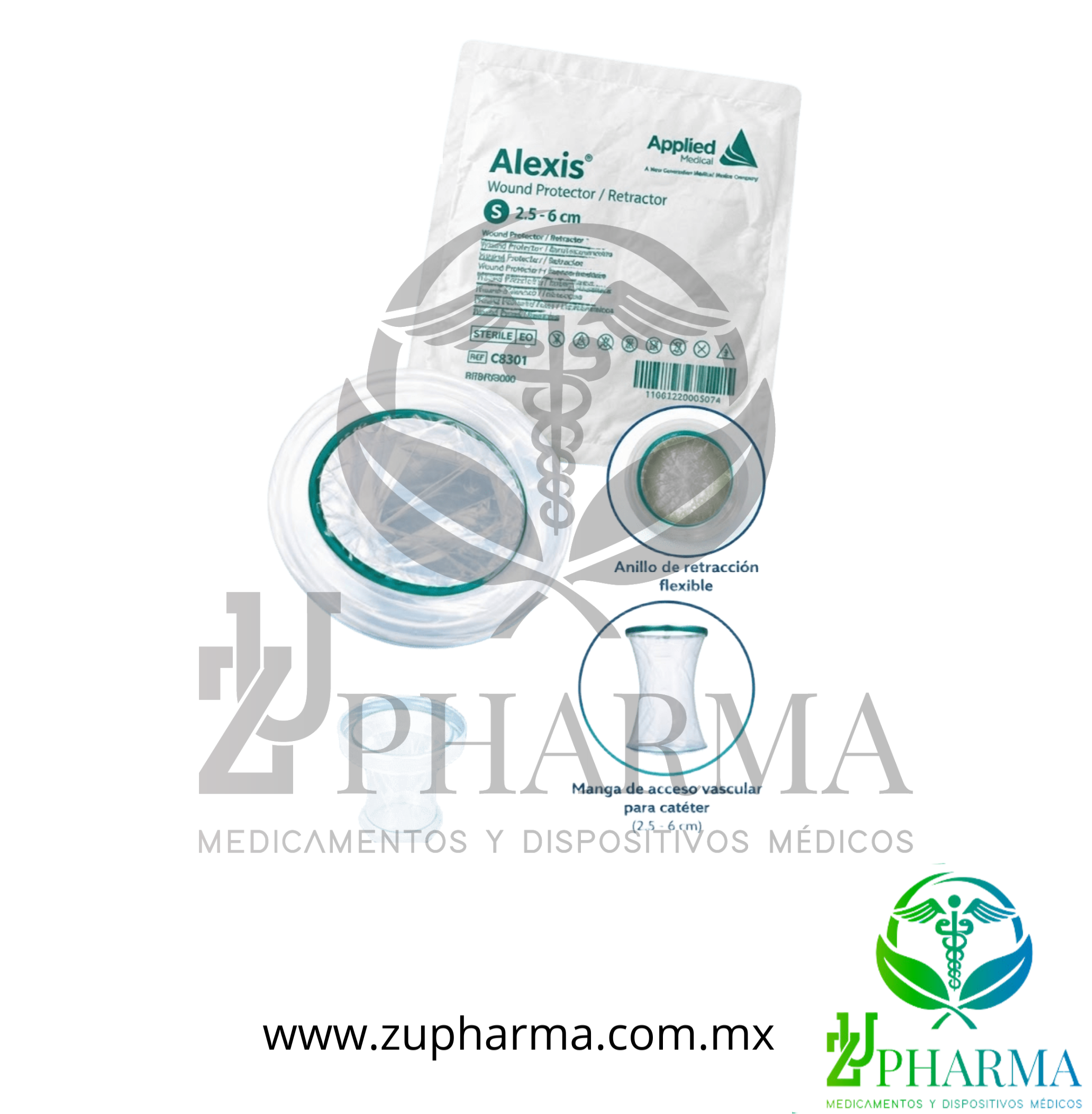Protector de Heridas con Anillo de Retracción Alexis® C8301 Chico (2.5 – 6 cm) Applied Medical® – Pieza