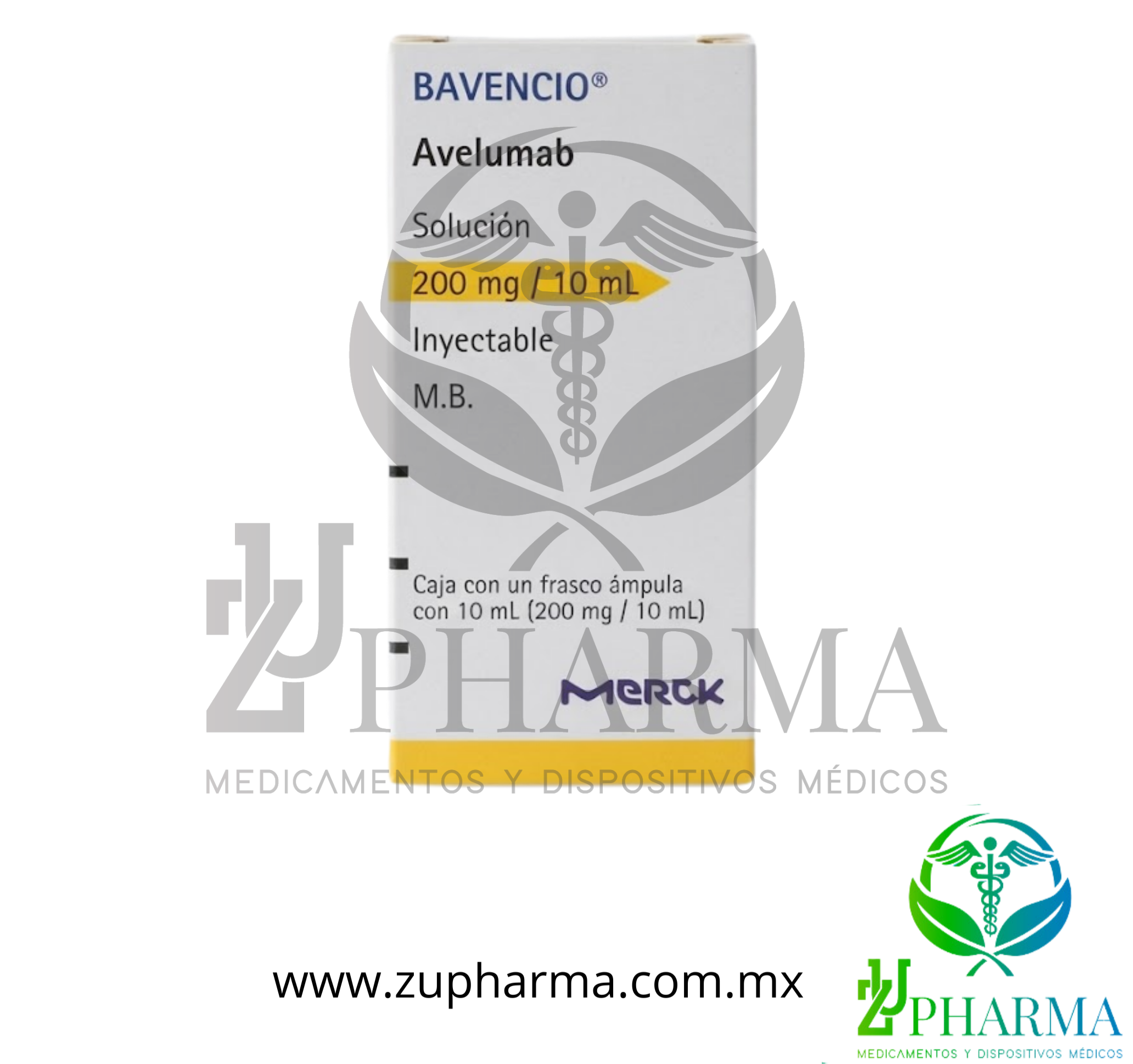 Bavencio® Avelumab Solución Inyectable 200 mg / 10 mL Merck® – Caja con 1 Frasco Ámpula