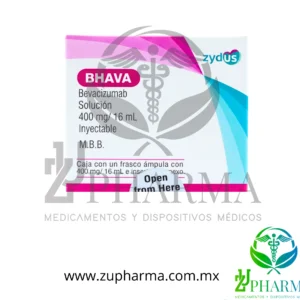 BHAVA® Bevacizumab Solución Inyectable 400 mg / 16 mL Zydus® – Caja con 1 Frasco Ámpula